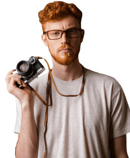 man with a camera